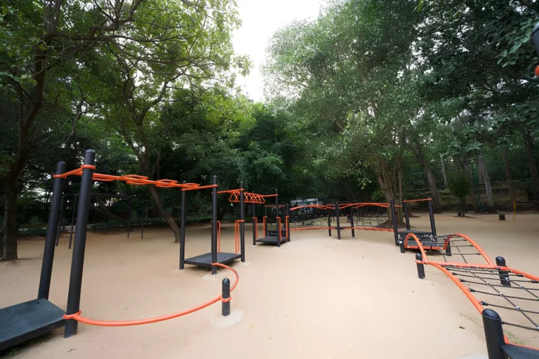 Public park at Sankey Tank Bangalore with playground and recreation facilities